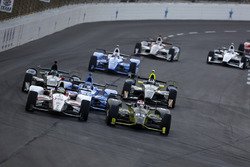 Charlie Kimball, Chip Ganassi Racing Honda, Tristan Vautier, Dale Coyne Racing Honda