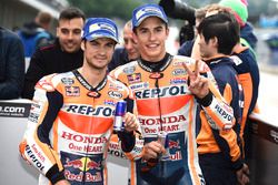 Ganador de la pole Marc Márquez, Repsol Honda Team, y tercer puesto Dani Pedrosa, Repsol Honda Team