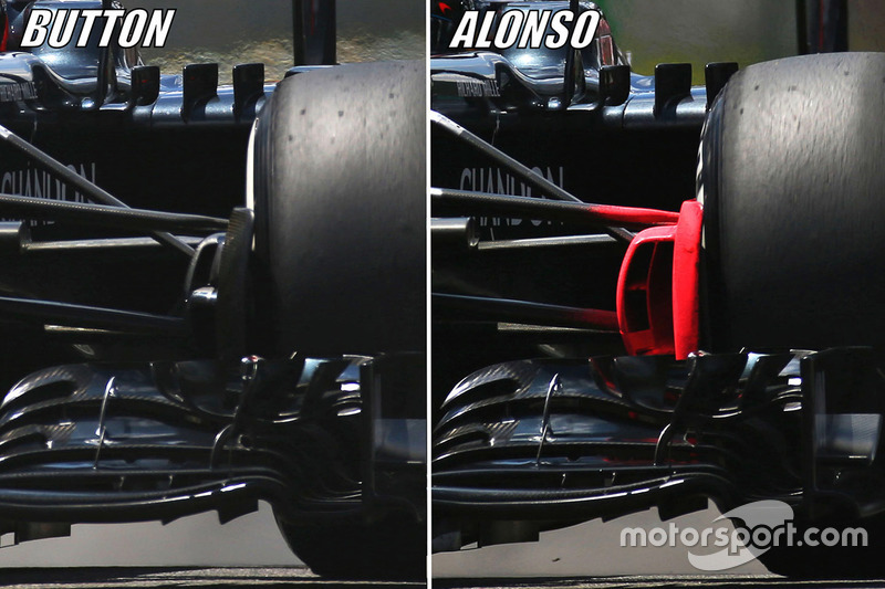 Jenson Button, McLaren MP4-31, Fernando Alonso, McLaren MP4-31 comparison