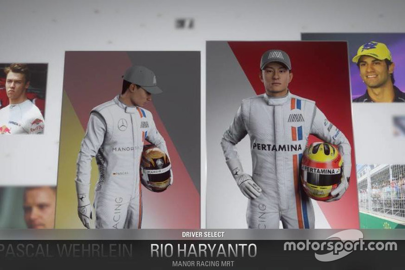 Rio Haryanto di video game F1 2016