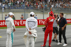 Polesitter Valtteri Bottas, Mercedes AMG F1, second place Sebastian Vettel, Ferrari, third place Lew