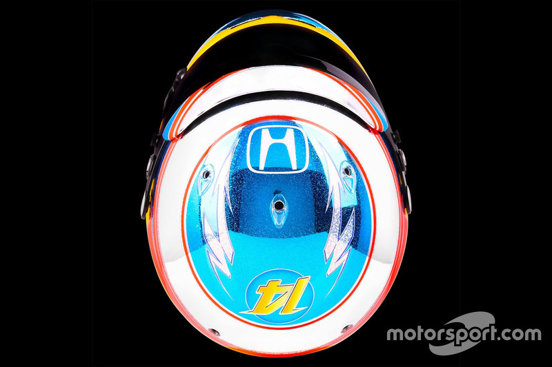 Casco de Fernando Alonso en 2016 (Singapur)