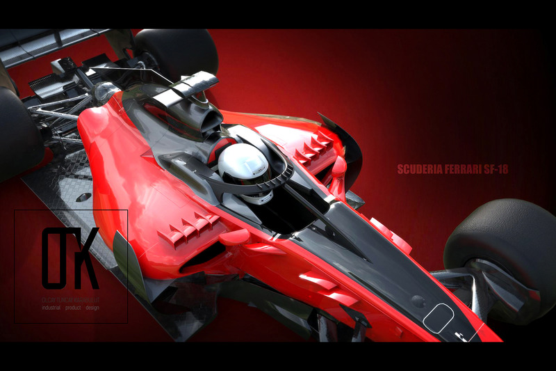 Diseño de concepto Halo Ferrari 2018