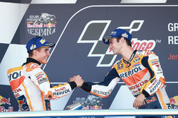 Podio: il vincitore della gara Dani Pedrosa, Repsol Honda Team, il secondo classificato Marc Marquez