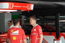 Sebastian Vettel, Ferrari in the garage