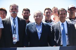 Chase Carey, FOM CEO, Jean Todt, FIA President, Pierre Fillon, ACO President