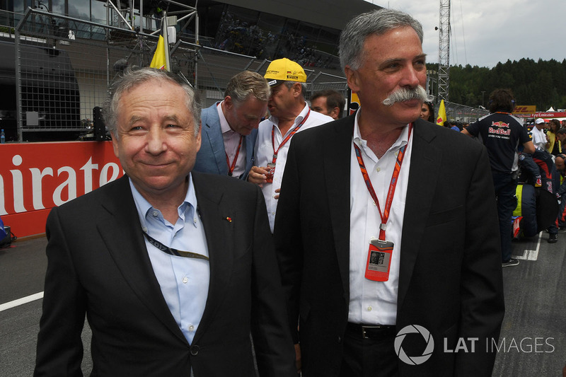Jean Todt, FIA President, Chase Carey, Chief Executive Officer, Executive Chairman of the Formula On