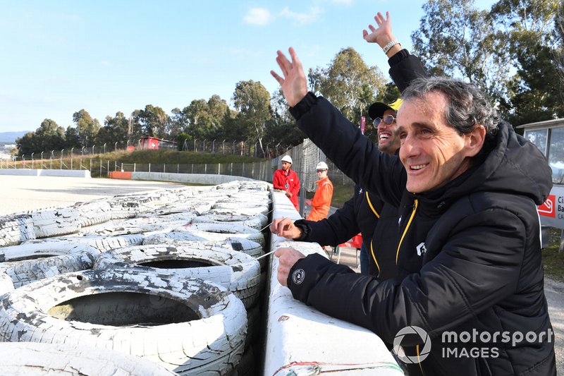 Daniel Ricciardo, Renault F1 Team et Alain Prost, Renault F1 