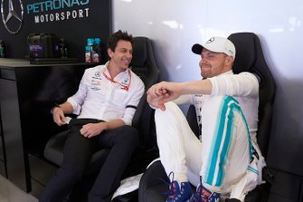 Toto Wolff en Valtteri Bottas, Mercedes AMG F1