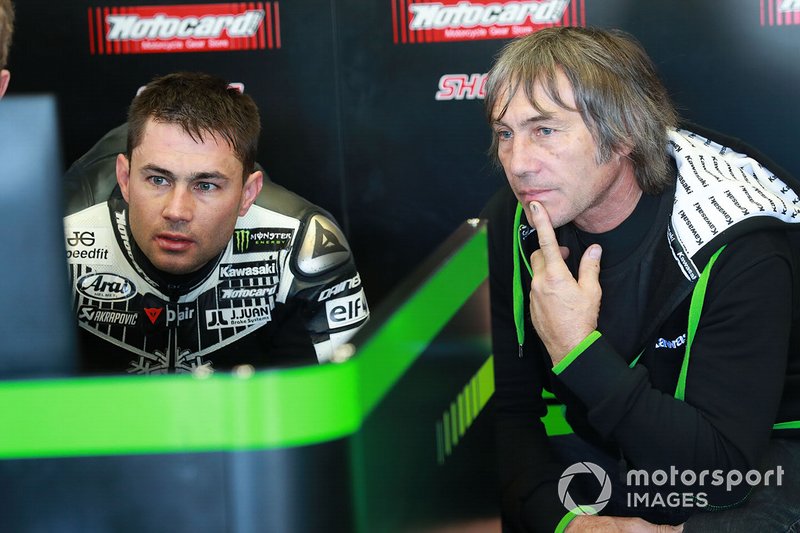 Leon Haslam, Kawasaki Racing, avec son père Ron Haslam