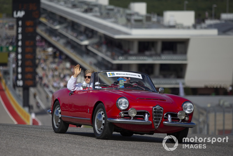 Marcus Ericsson, Sauber, nella drivers parade