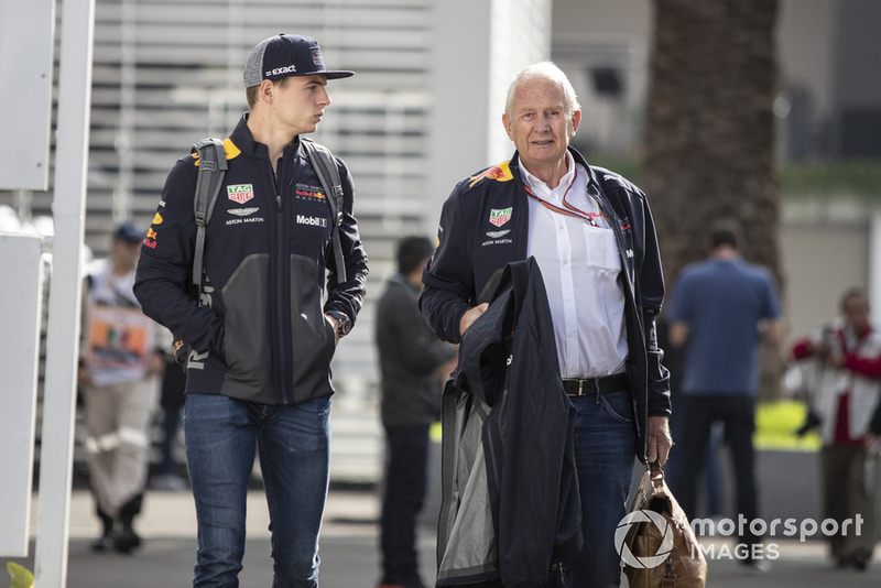 Max Verstappen, Red Bull Racing and Dr Helmut Marko, Red Bull Motorsport Consultant 