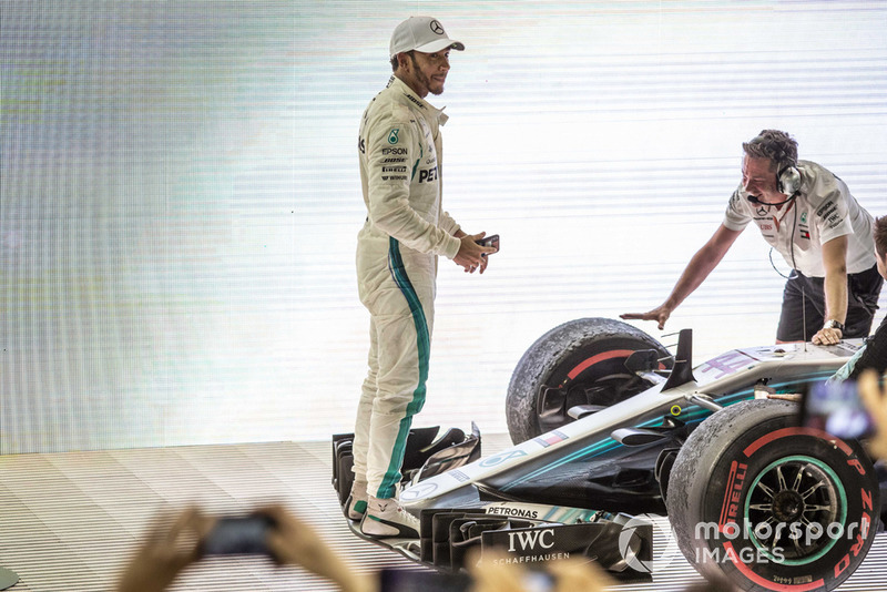 Lewis Hamilton, Mercedes AMG F1 celebra en Parc Ferme