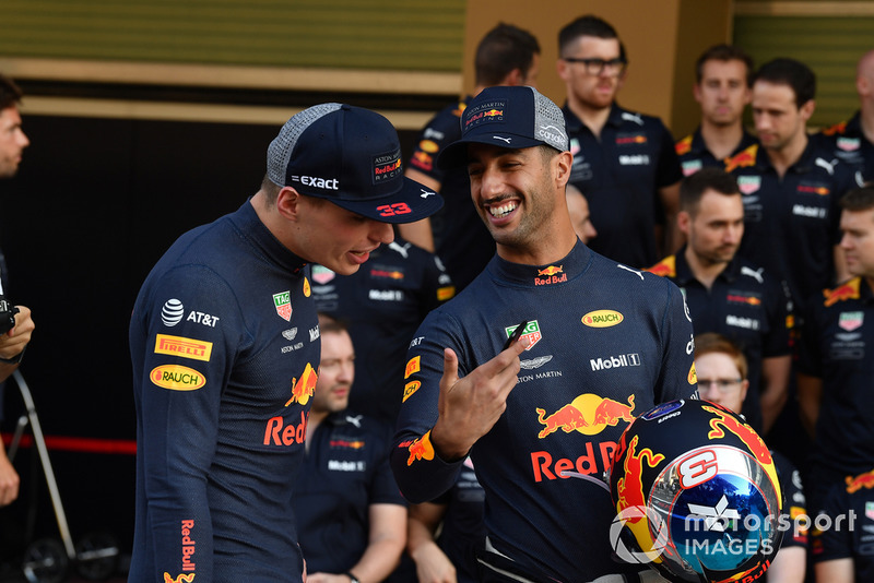 Max Verstappen, Red Bull Racing y Daniel Ricciardo, Red Bull Racing