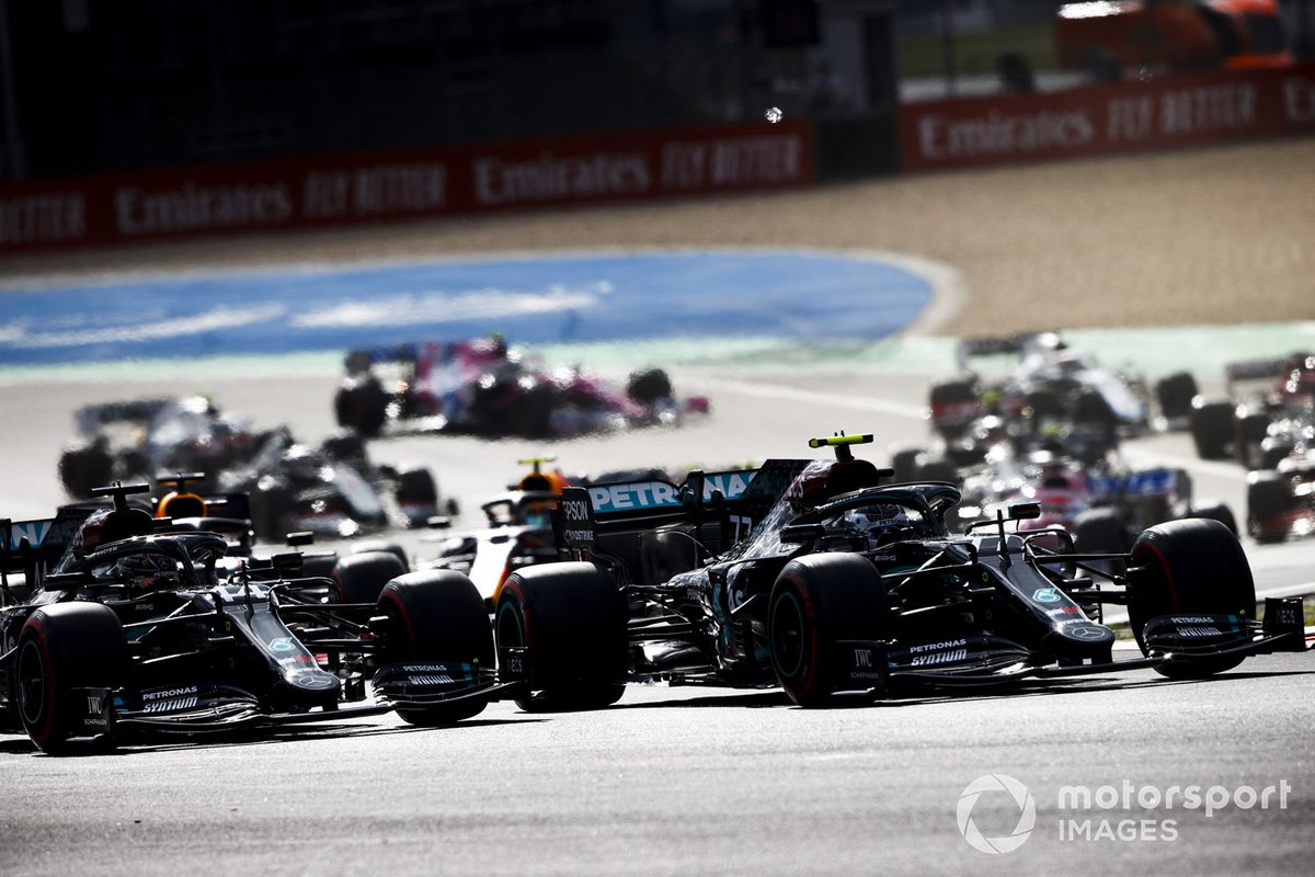 Valtteri Bottas, Mercedes F1 W11, Lewis Hamilton, Mercedes F1 W11 al inicio