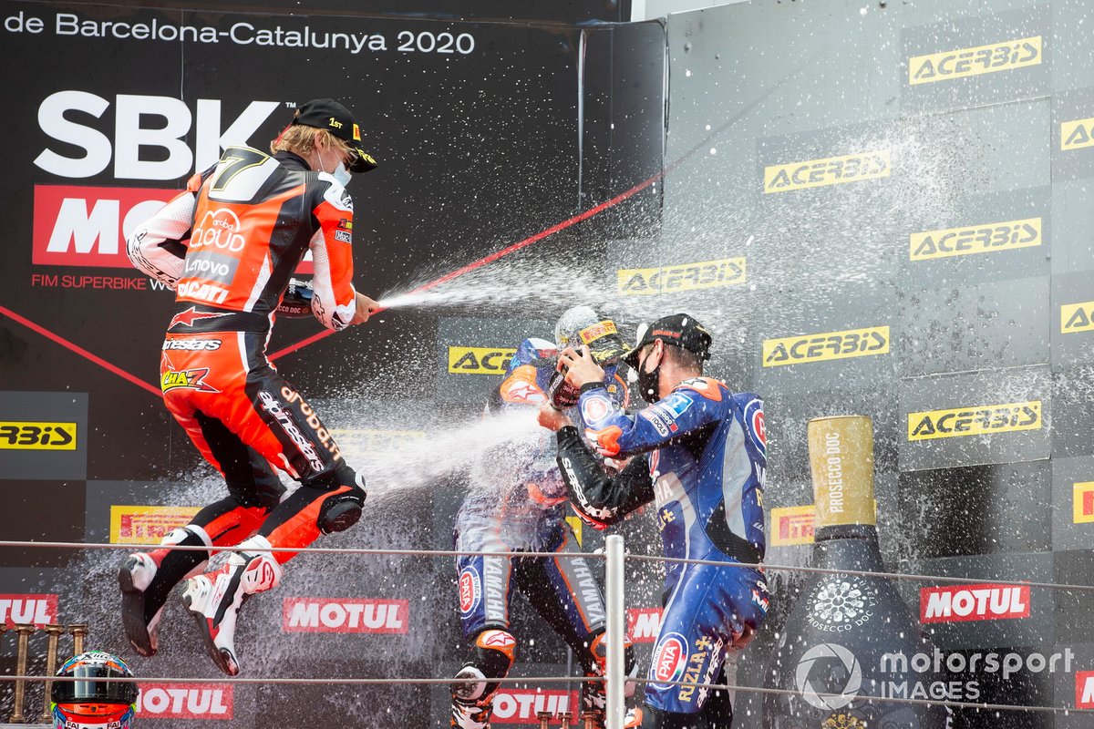 Chaz Davies, ARUBA.IT Racing Ducati, Garrett Gerloff, GRT Yamaha, Michael van Der Mark, Pata Yamaha