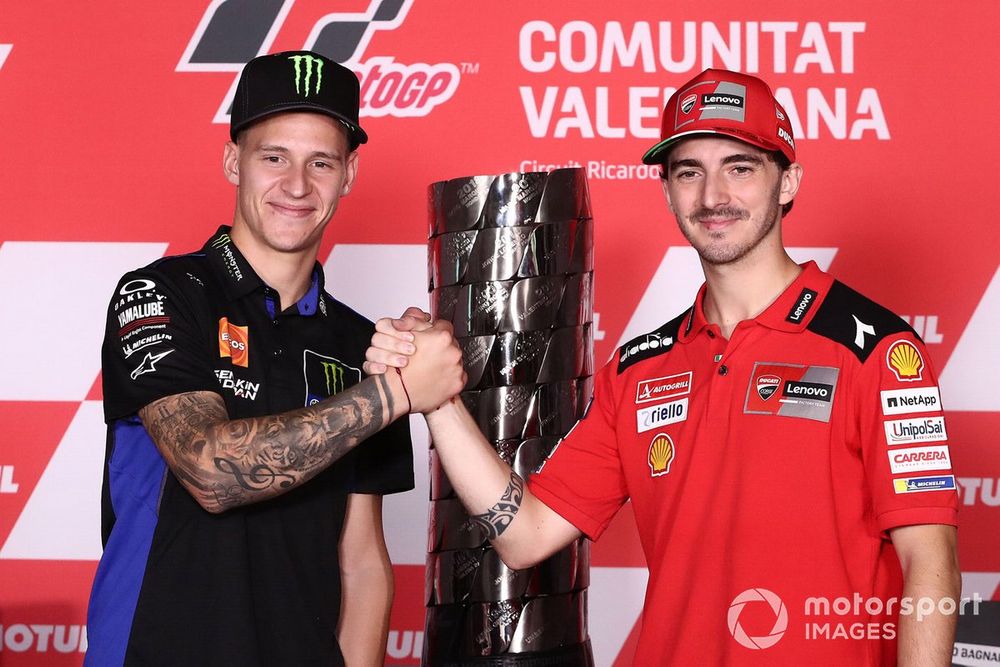 Pecco Bagnaia logró rematar una brutal remontada frente a Fabio Quartararo