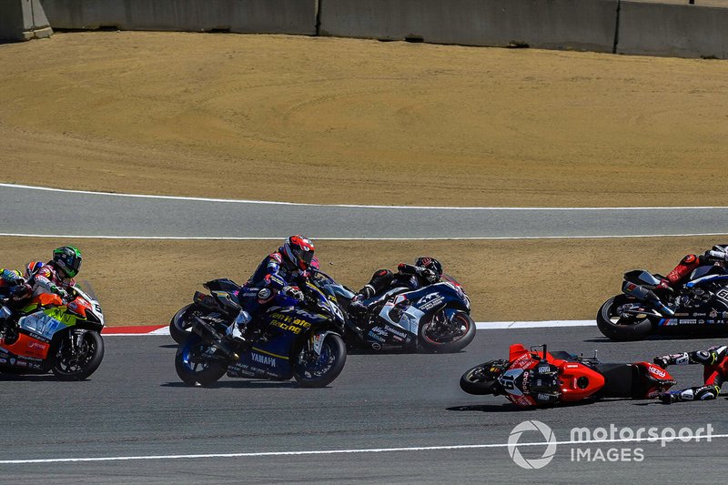 Sturz: Alvaro Bautista, Aruba.it Racing-Ducati Team