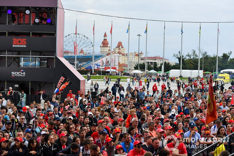 Fans attend the Thursday activities