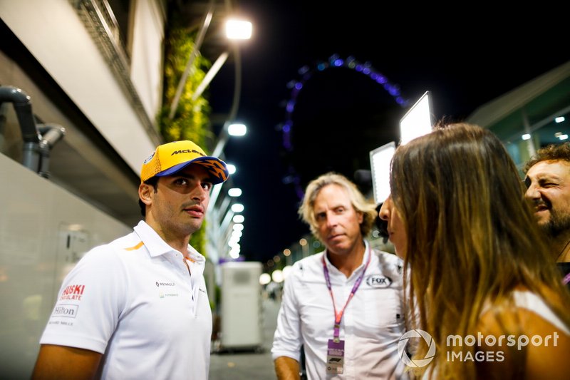 Carlos Sainz Jr., McLaren speaks to the media