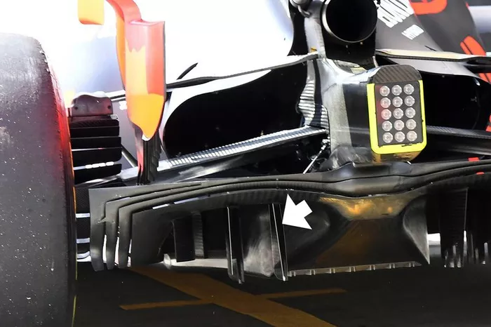 Red Bull Racing RB15 diffuser detail