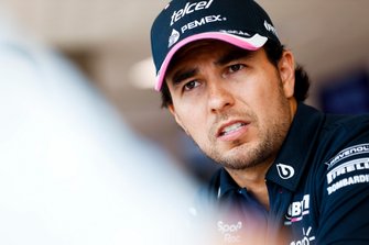 Sergio Perez, Racing Point speaks to the media