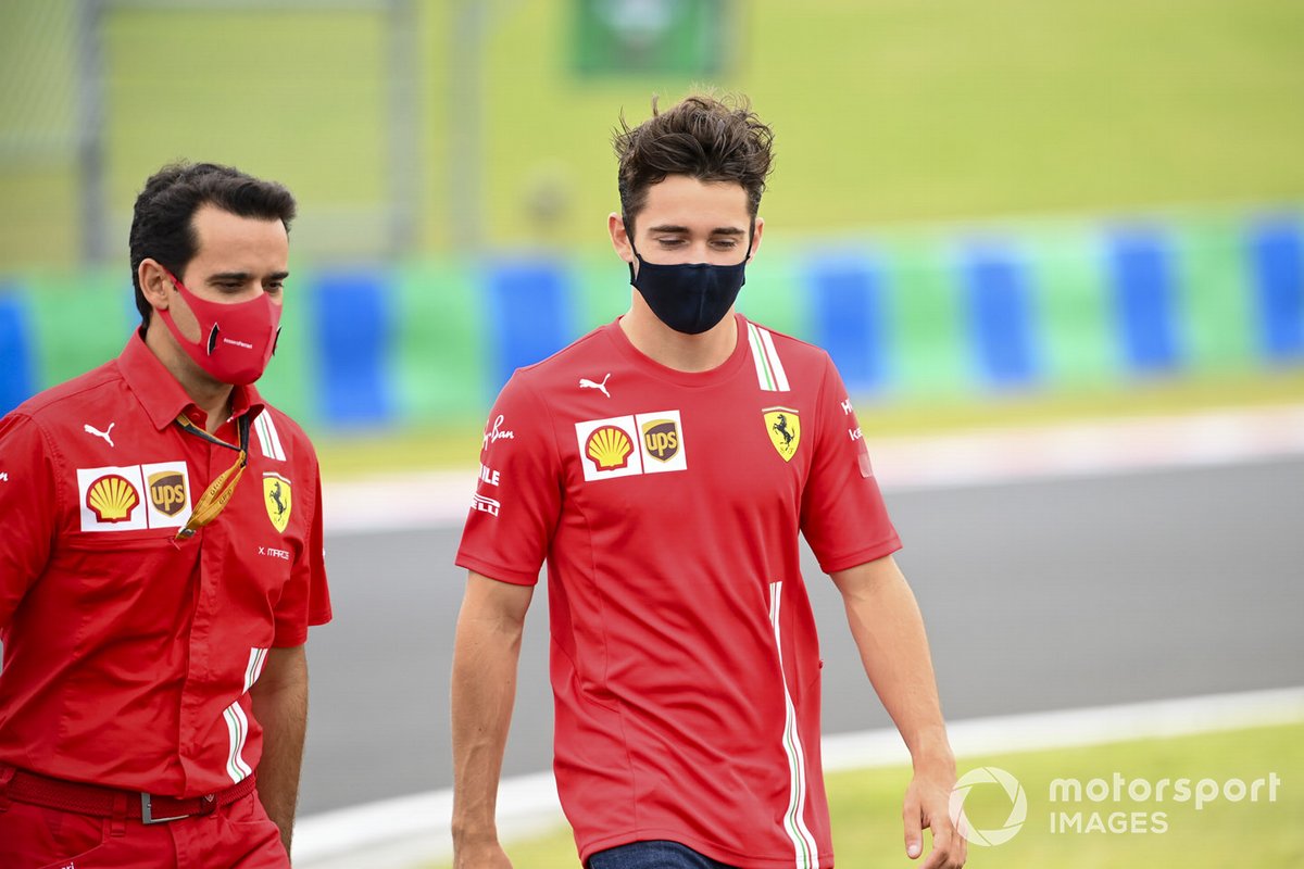 Charles Leclerc, Ferrari walks the track 