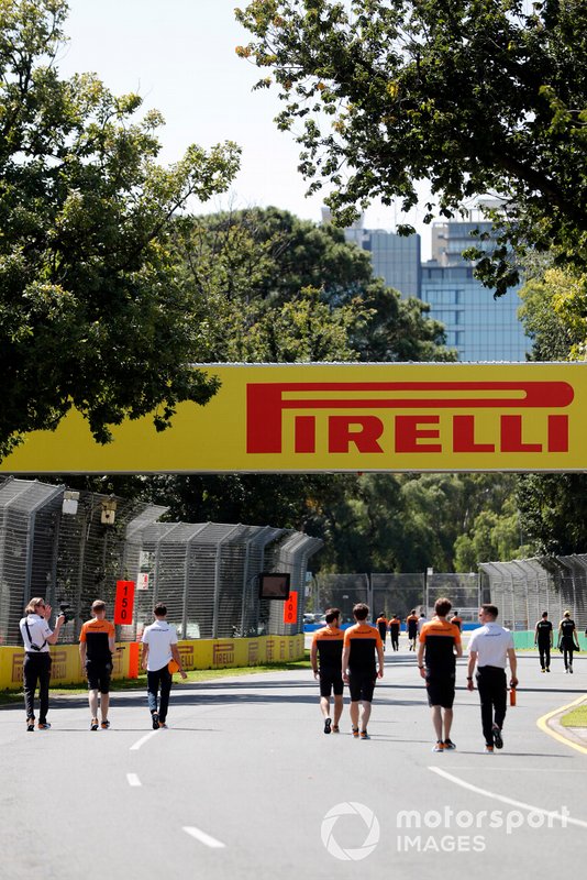 Mclaren on their track walk