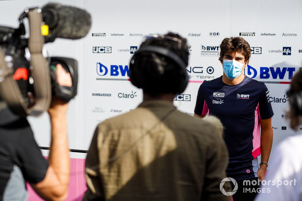 Lance Stroll, Racing Point con los medios