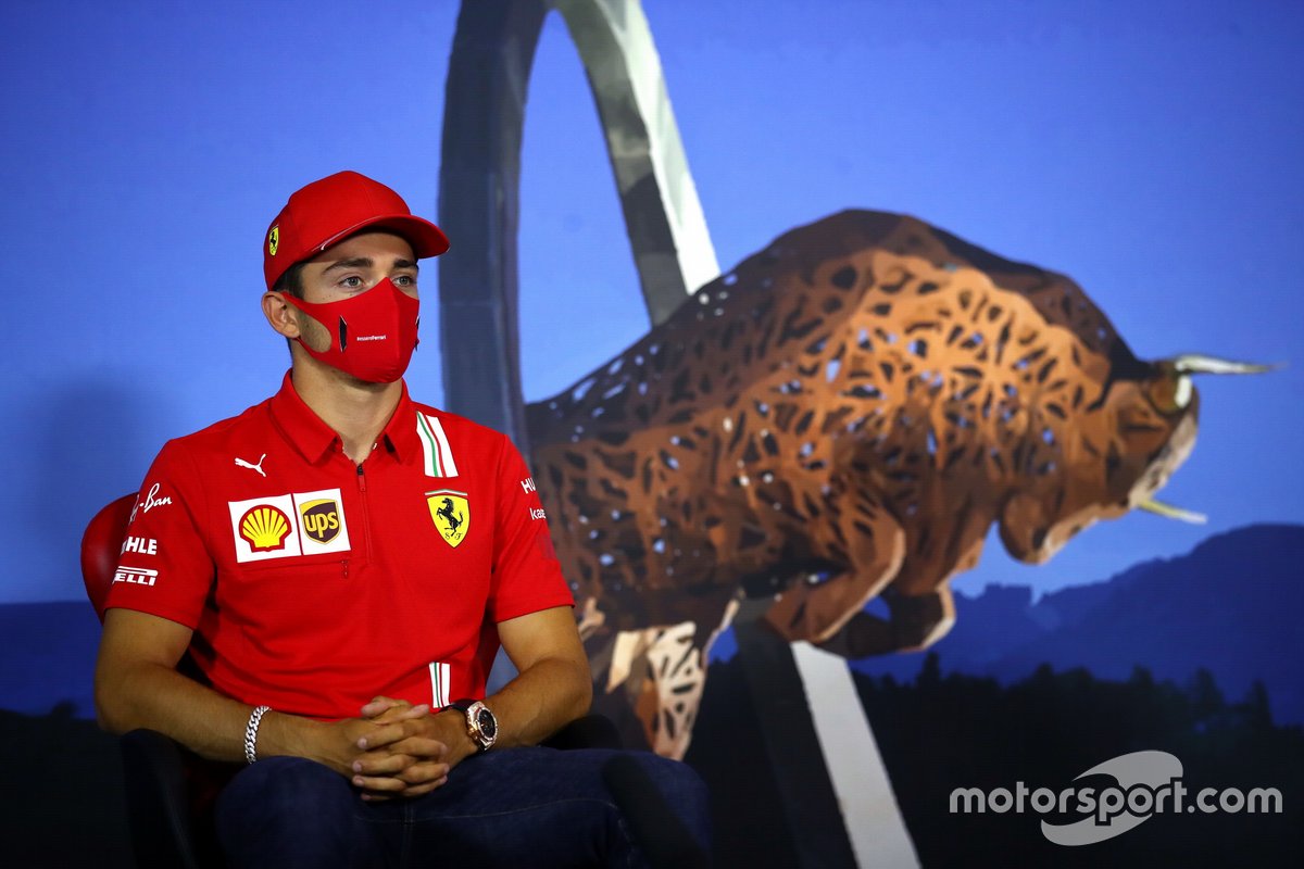 Charles Leclerc, Ferrari in the press conference