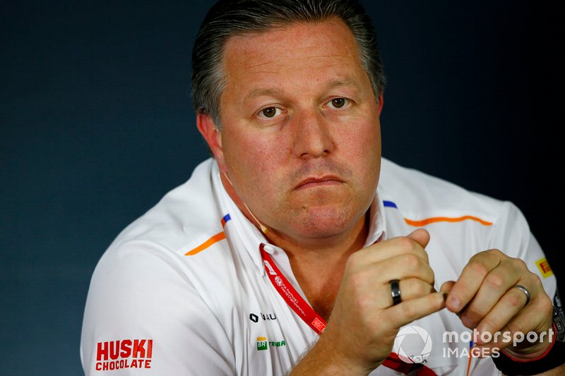 Zak Brown, Executive Director, McLaren, in the team principals Press Conference