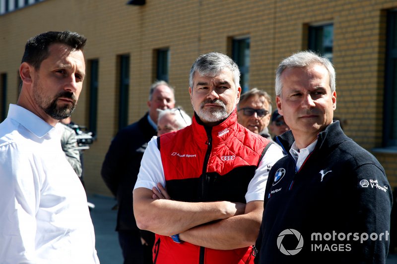 Dr. Florian Kamelger, fondatore e proprietario AF Racing AG e Team principal R-Motorsport, Dieter Gass, Capo del DTM Audi Sport, Jens Marquardt, Direttore BMW Motorsport