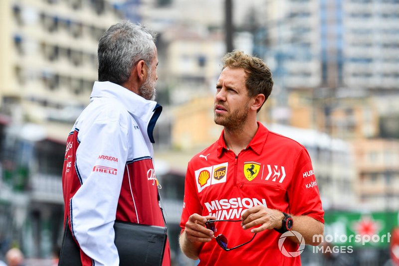 Sebastian Vettel, Ferrari e Beat Zehnder, Alfa Romeo Racing