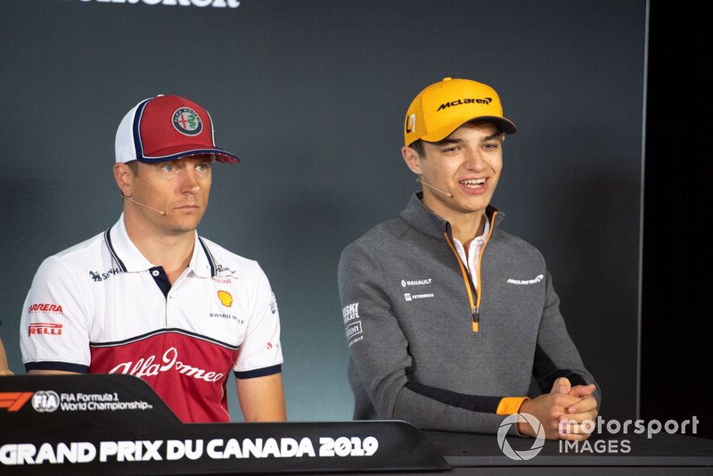 Kimi Raikkonen, Alfa Romeo Racing, Lando Norris, McLaren