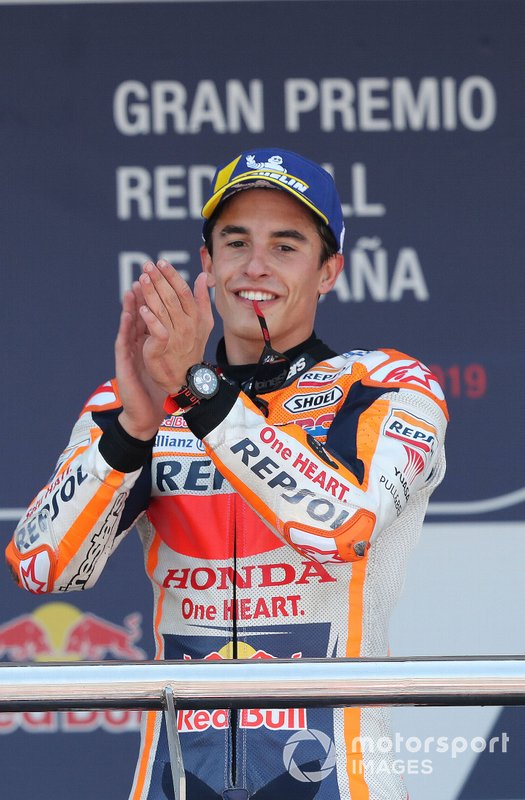Podio: il vincitore della gara Marc Marquez, Repsol Honda Team