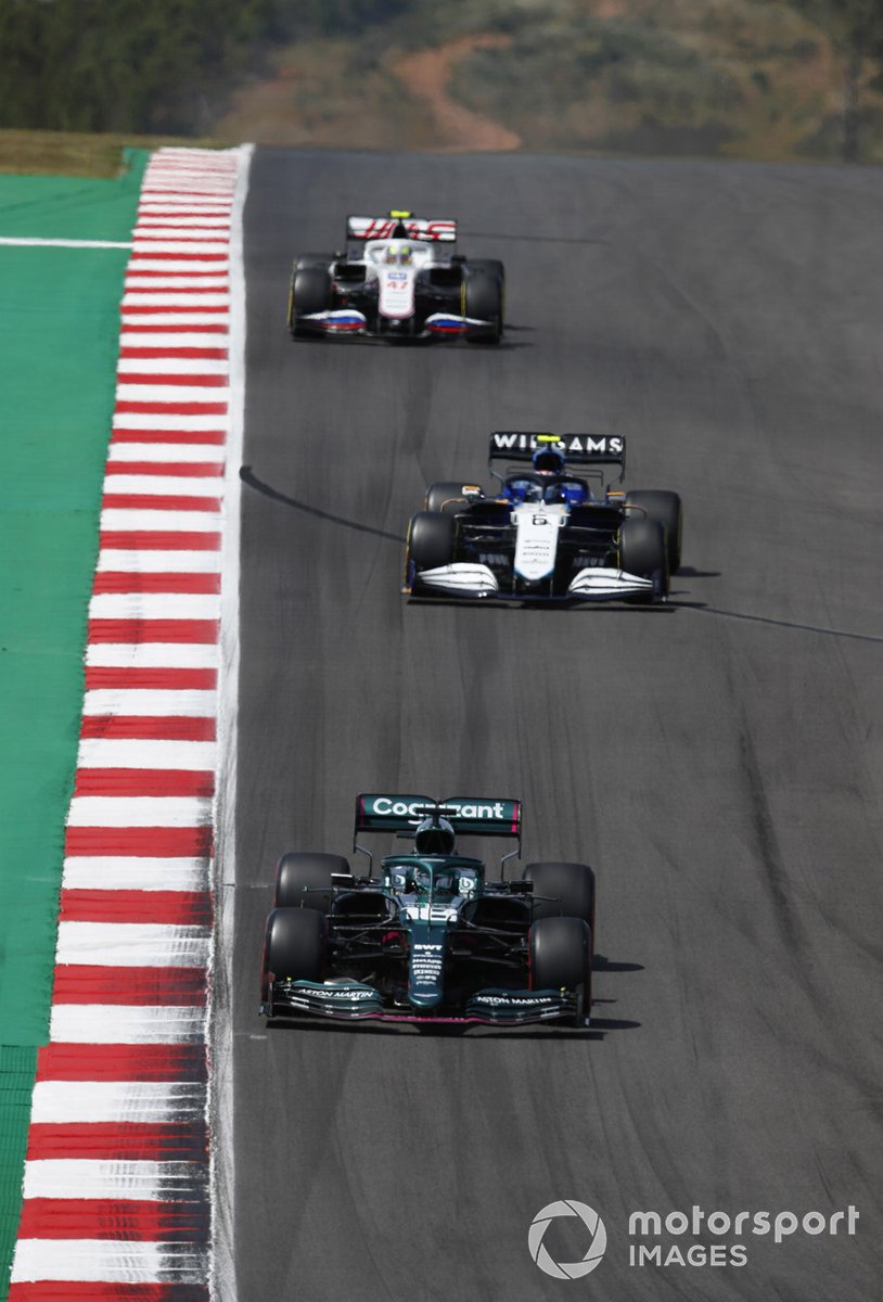 Lance Stroll, Aston Martin AMR21, Nicholas Latifi, Williams FW43B, Mick Schumacher, Haas VF-21