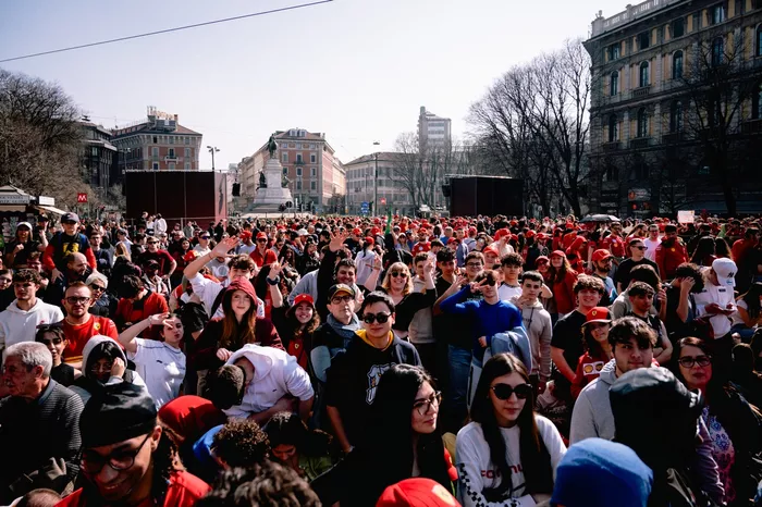 Fans at Milan