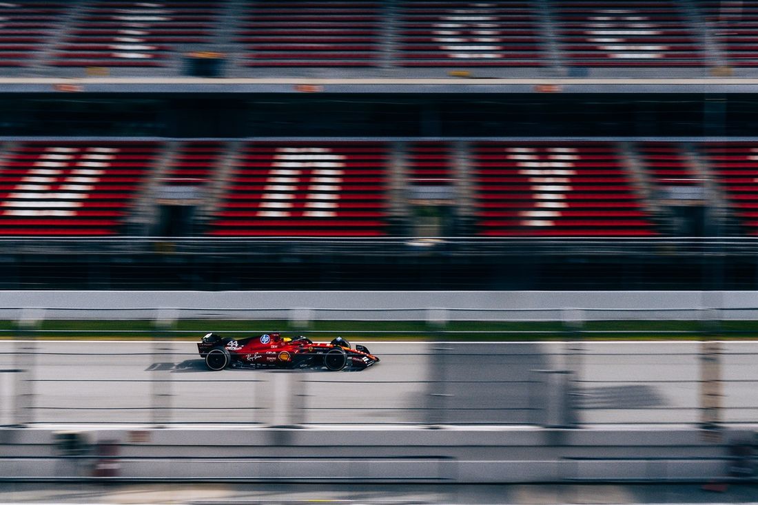 Lewis Hamilton, Test Ferrari Barcelona