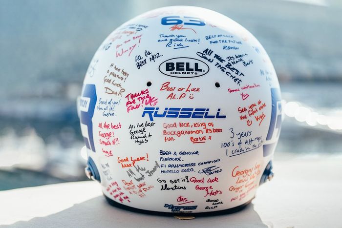 Casco de George Russell, Williams 