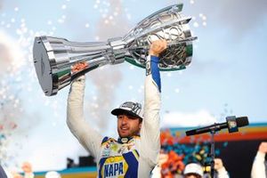 Chase Elliott, Hendrick Motorsports, Chevrolet Camaro NAPA Auto Parts, celebrates after winning the 2020 Nascar Cup Series Championship