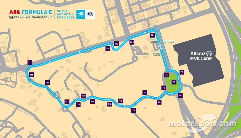 Streckenlayout: ePrix Riad