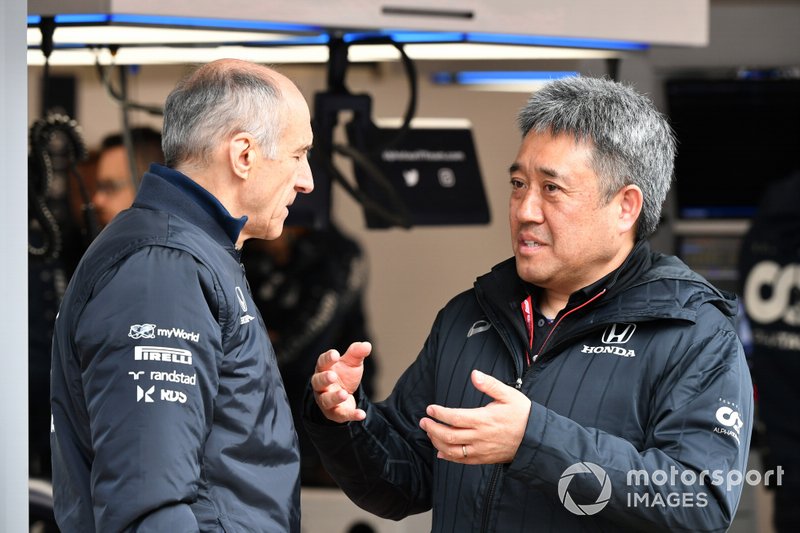 Franz Tost, director de AlphaTauri y Masashi Yamamoto, General Manager de Honda Motorsport
