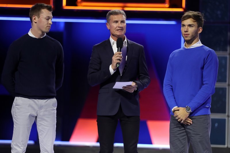 Daniil Kvyat, AlphaTauri, Pierre Gasly, AlphaTauri, David Coulthard 