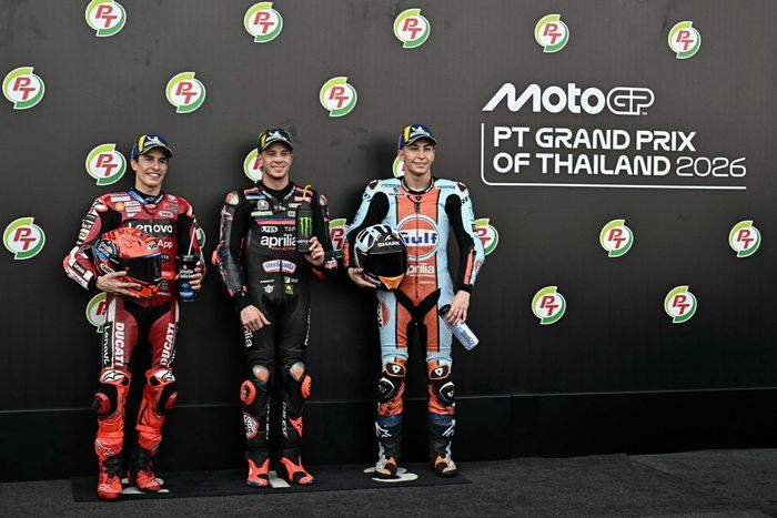 Marco Bezzecchi, Aprilia Racing, Marc Marquez, Ducati Team, Raul Fernandez, Trackhouse Racing