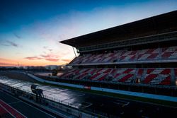 The circuit, with a wet track, ahead of today's simulated wet weather testing