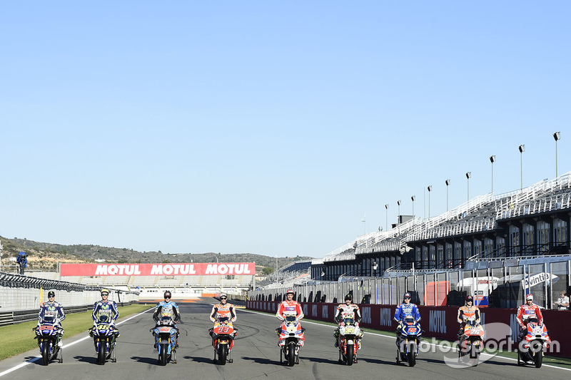 Los 9 ganadores de 2016, Lorenzo, Rossi, Miller, Márquez, Iannone, Crutchlow, Viñales, Pedrosa y Dovizioso