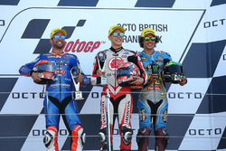 Podium: race winner Takaaki Nakagami, Idemitsu Honda Team Asia, second place Mattia Pasini, Italtrans Racing Team, third place Franco Morbidelli, Marc VDS