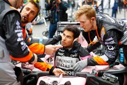 Sergio Perez, Force India, on the grid