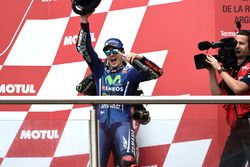 Podium : le vainqueur Maverick Viñales, Yamaha Factory Racing