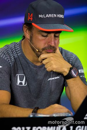 Fernando Alonso, McLaren, in the press conference